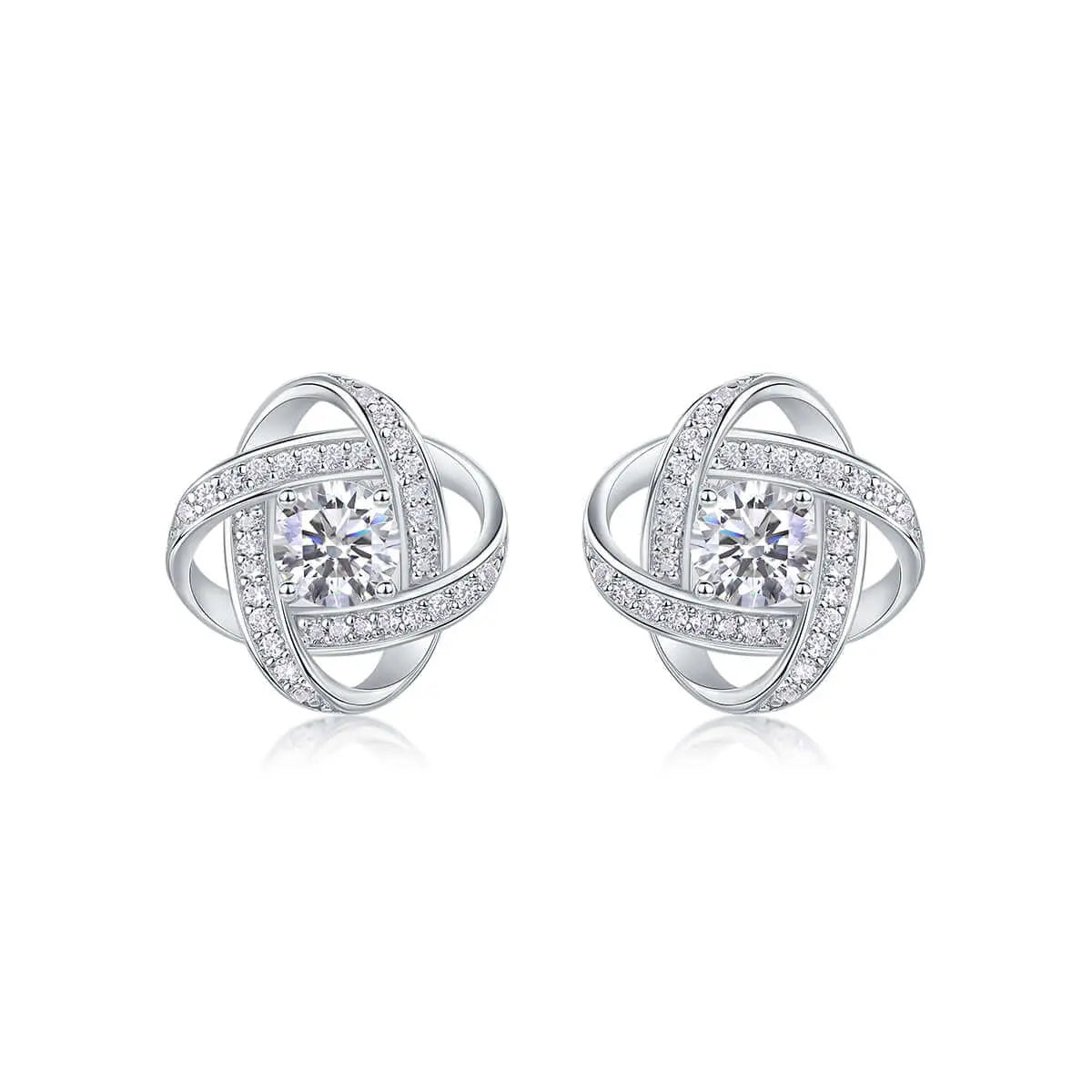 0.5 Carat Moissanite Stud Earrings – S925 Sterling Silver Platinum-Plated