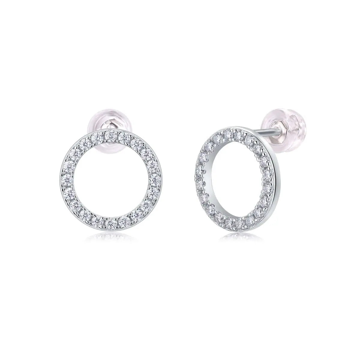Mini Moissanite Stud Earrings S925 Sterling Silver