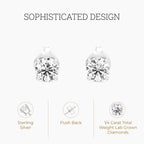 Gilded 1/4 CTW Lab-Grown Diamond Stud Earrings