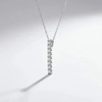 Round Brilliant Cut Moissanite Necklace Clavicle Chain S925