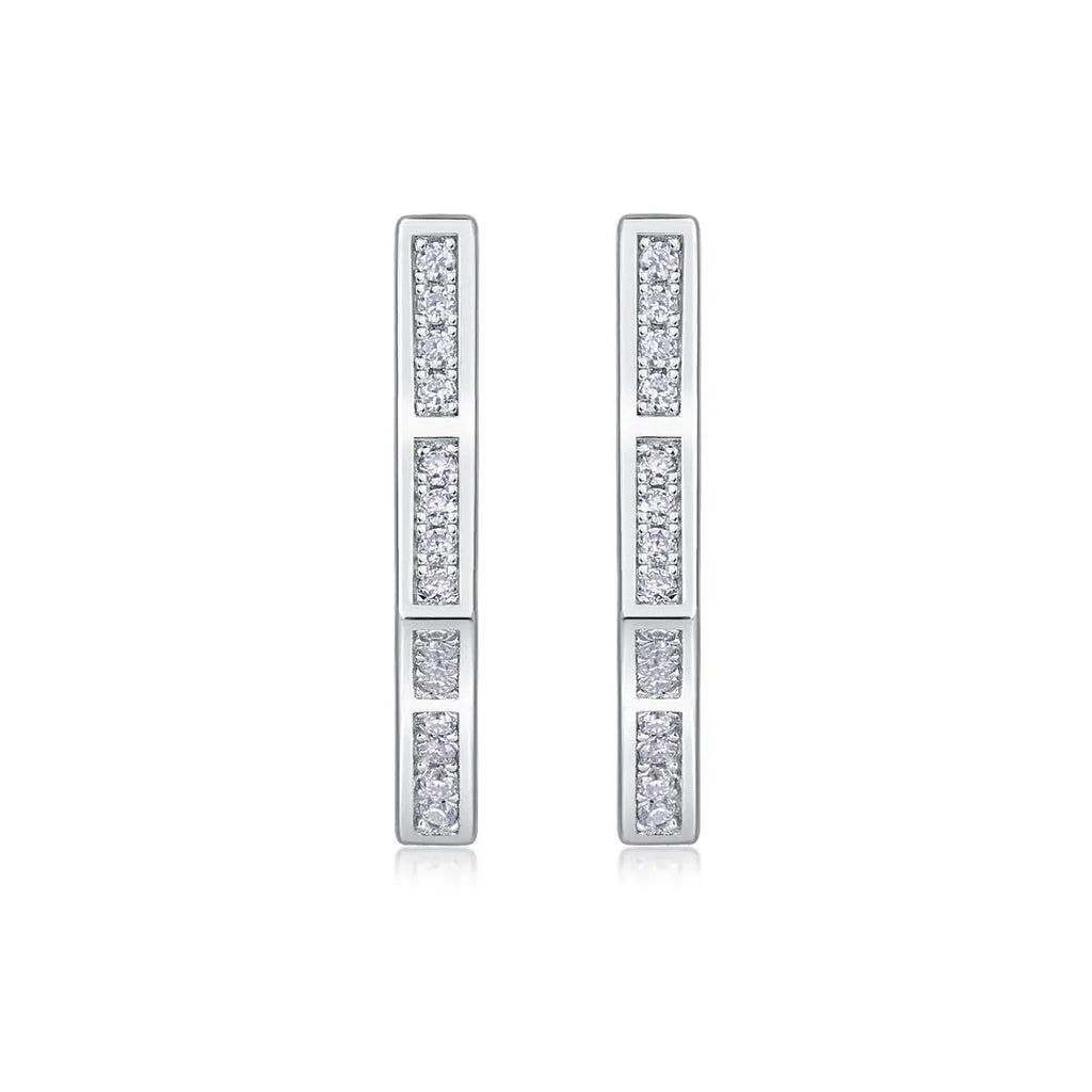 Galaxy Wandering Diamond Moissanite Silver Earrings 