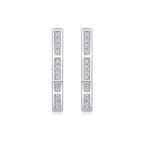 Galaxy Wandering Diamond Moissanite Silver Earrings 