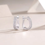 Slow Pace Diamond Moissanite Silver Earrings