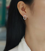 Return to Simplicity - Moissanite S925 Sterling Silver and Platinum-Plated Stud Earrings