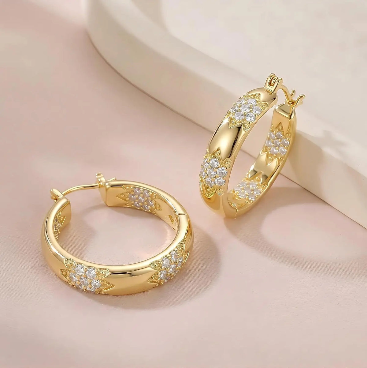 14K Gold Hoop Gold Earrings