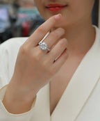 1Starry Sky Jewelry Piece Set with 5-Carat Moissan Diamond S925 Sterling Silver and Platinum-Plated Diamond 