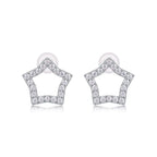 Mini Moissanite Stud Earrings – S925 Sterling Silver Platinum-Plated