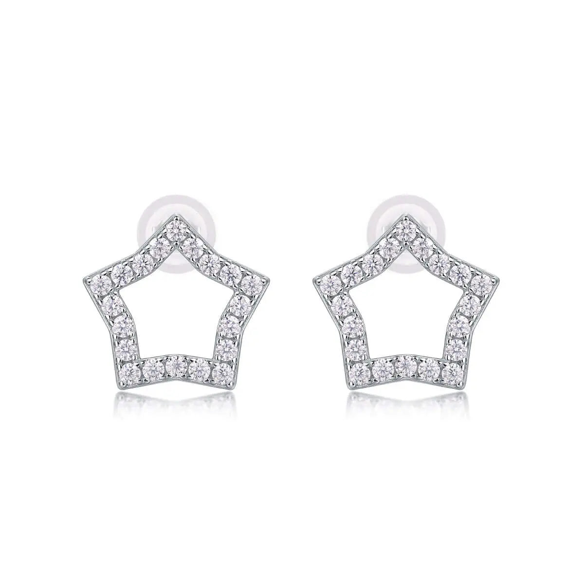 Mini Moissanite Stud Earrings – S925 Sterling Silver Platinum-Plated