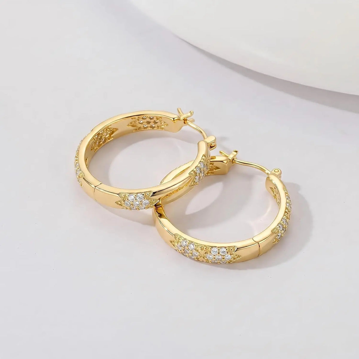 14K Gold Hoop Gold Earrings