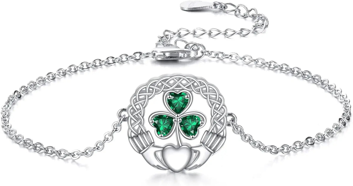 925 Sterling Silver Clover Bracelet 