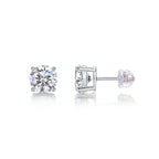 Classic Moissanite Stud Earrings – S925 Sterling Silver